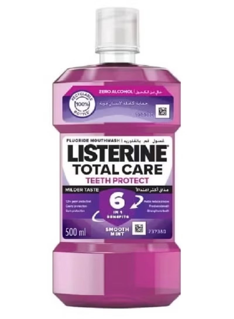 Listerine Total Care 6 In 1 Benefits Mouthwash Clean Mint - 500ml - Image 1